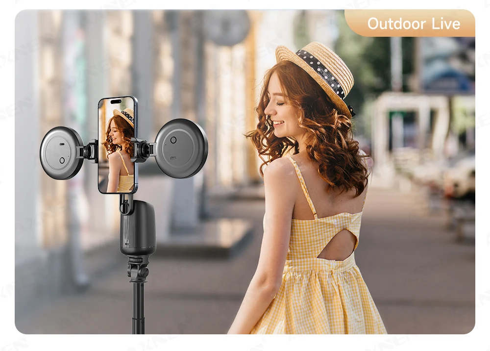 360°Rotating P05 AI Face Tracking Desktop Gimbal Stabilizer Intelligent Follow Shoot Gesture Control