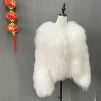 New Winter Autumn Fashion Real Fur Jacket Women Genuine Mongolia Sheep Fur Coat 2