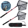 Sougayilang Fishing Tool Net Fishing tackle 70cm 95cm 115cm Portable Retractable Folding Fishing Net for Bass Carp Trout Fishing