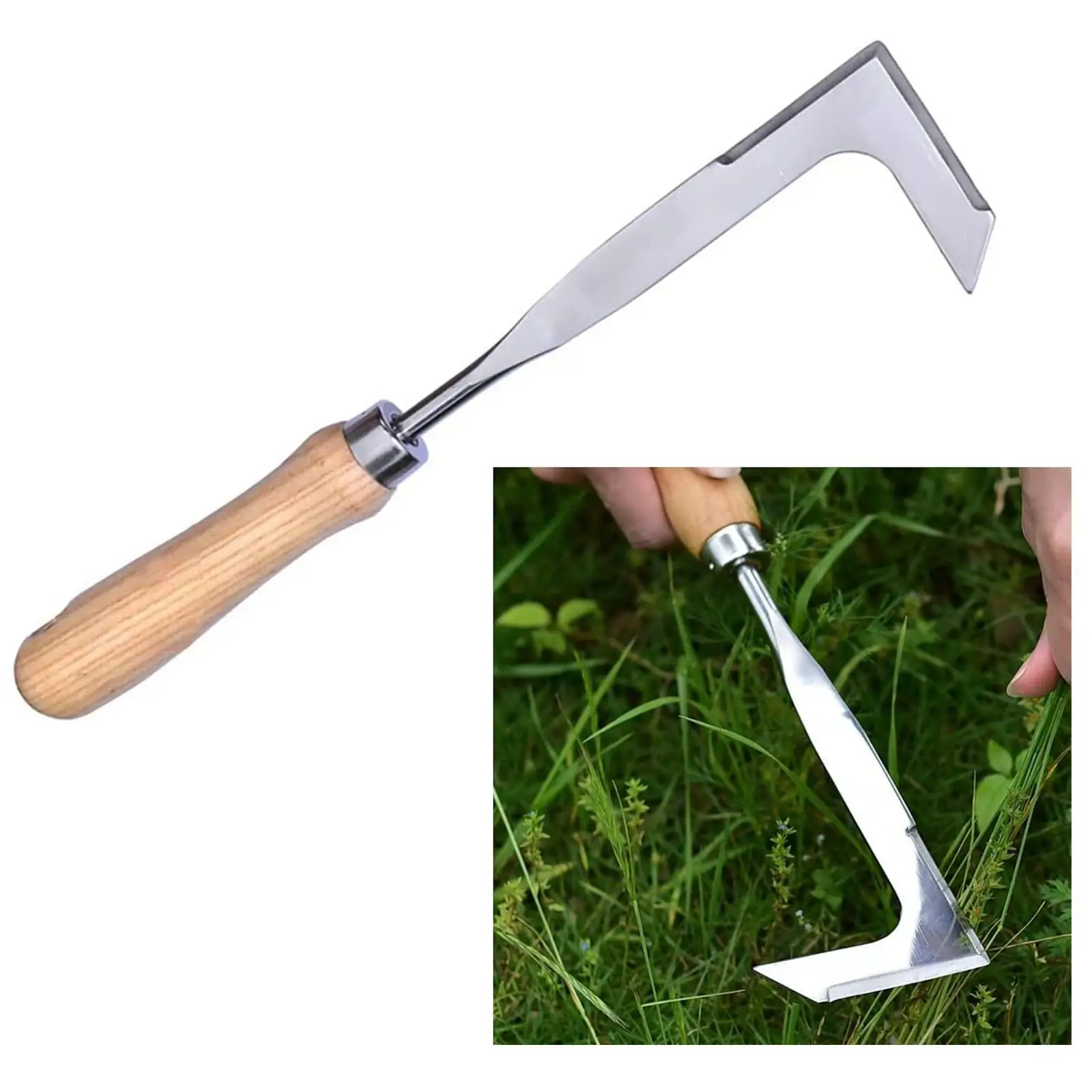 Gardening Handheld Turf Mower Machete Hook Crack Weeder Lawn