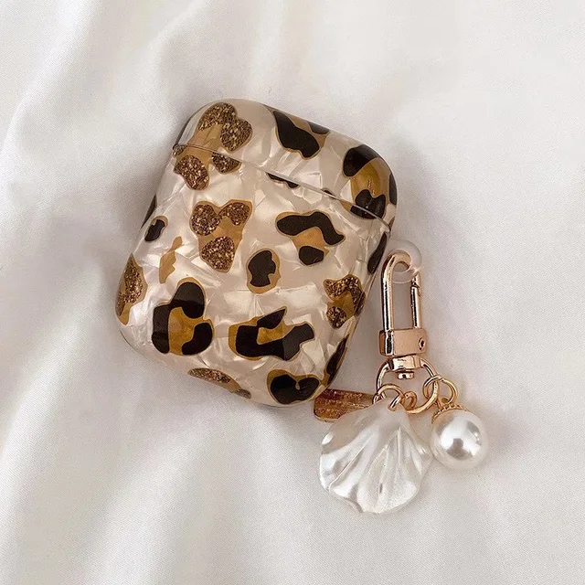 Pearl Earphone Cases For Airpods Pro 2 Leopard Pendant Headphone Protective Cover For Apple Airpod 3 Pro 2 1 3rd Generation Case 2