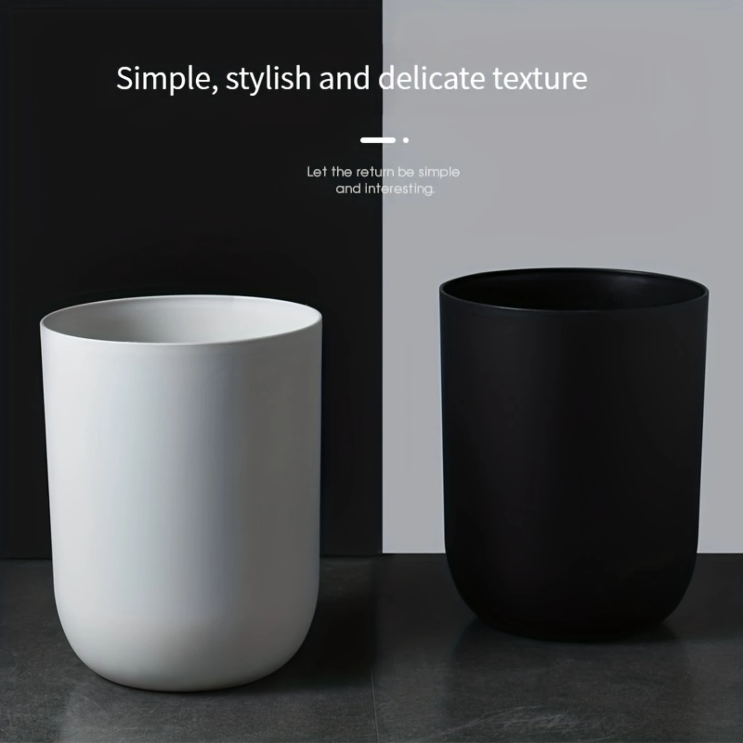 Durable Plastic Trash Can for and Office Use-Lidless Design, Multiple Colors Available, for Living Room, Bedroom, Bathr