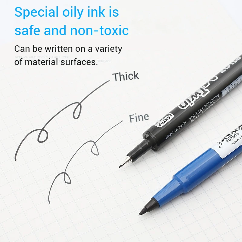 Dual-Tip Oil-Based Permanent Marker Pen - Quick-Drying, Waterproof & Smudge-Proof