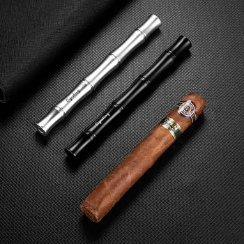 Portable Metal Cigar Draw Enhancer Tool Smoker Dredge Drilled Cigar Punch Cutter Sharp Cigar Pass Needles Smoking Accessories