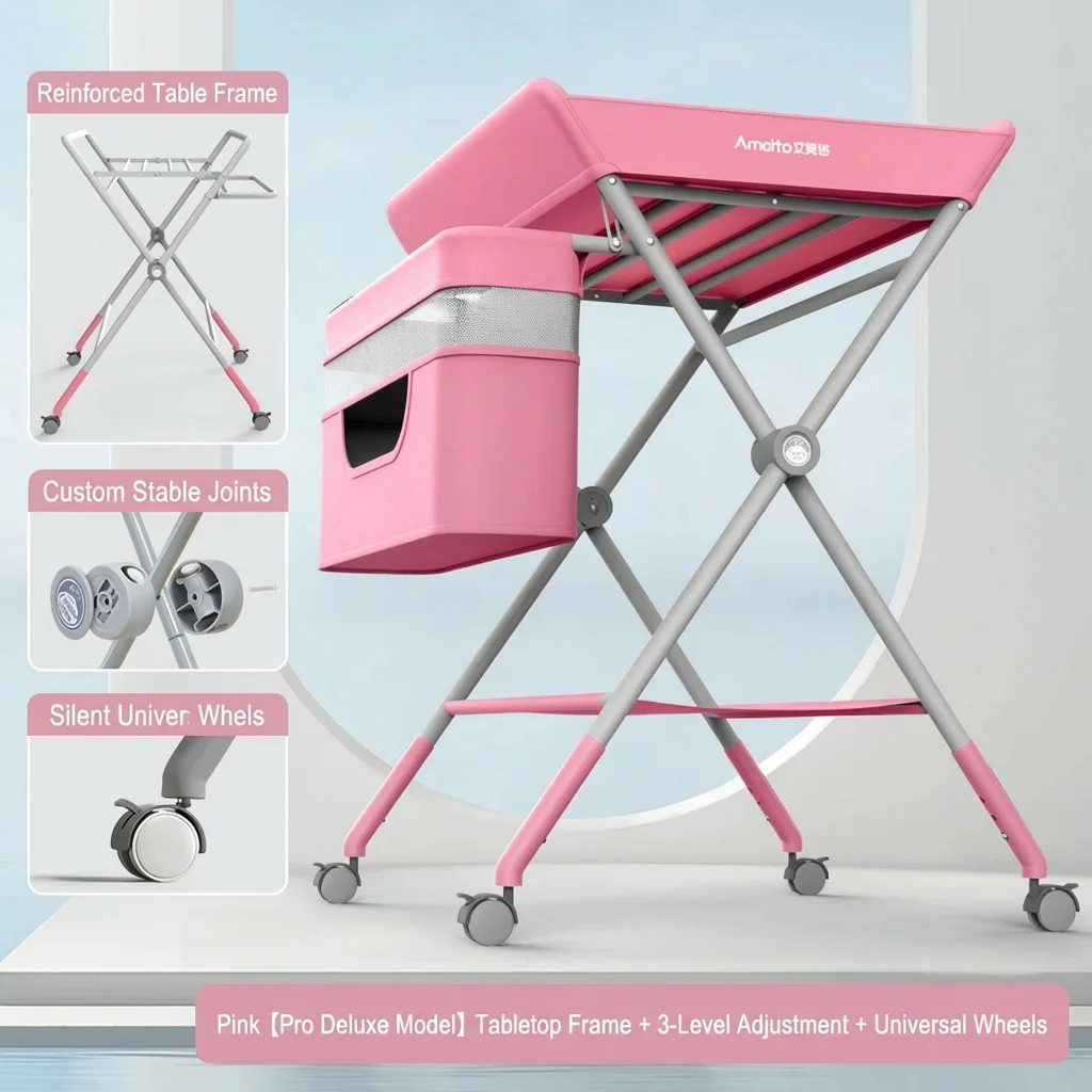 AMEITO | Multipurpose Foldable Baby Changing Table