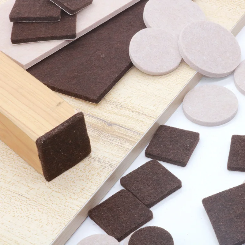 Furniture Leg Pads 18-128pcs Chair Table Leg Felt Pads Floor Scratch Protector Self Adhesive Mute Non-slip