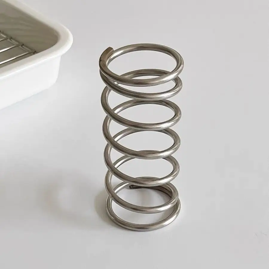 Stainless Steel Metal Threaded Toothbrush Holder Waterproof Bathroom Sink Desktop Makeup Brush Storage Vase Pen Holder