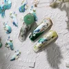 5D Vivid Shell Light Laser Green Peacock Beautiful Gorgeous Feather Adhesive Nail Art Stickers Decals Manicure Charms Suppliers 2