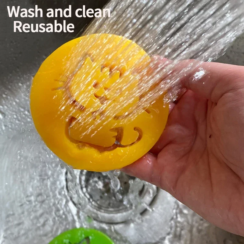 Laundry Ball Pet Hair Remover Laundry Hair Catcher Home Washing Machine Clothing Hair Remover Laundry Discs Lucky Cat Pet Hair Catcher Stickers Laundri Ball Reusable Wash Balls
