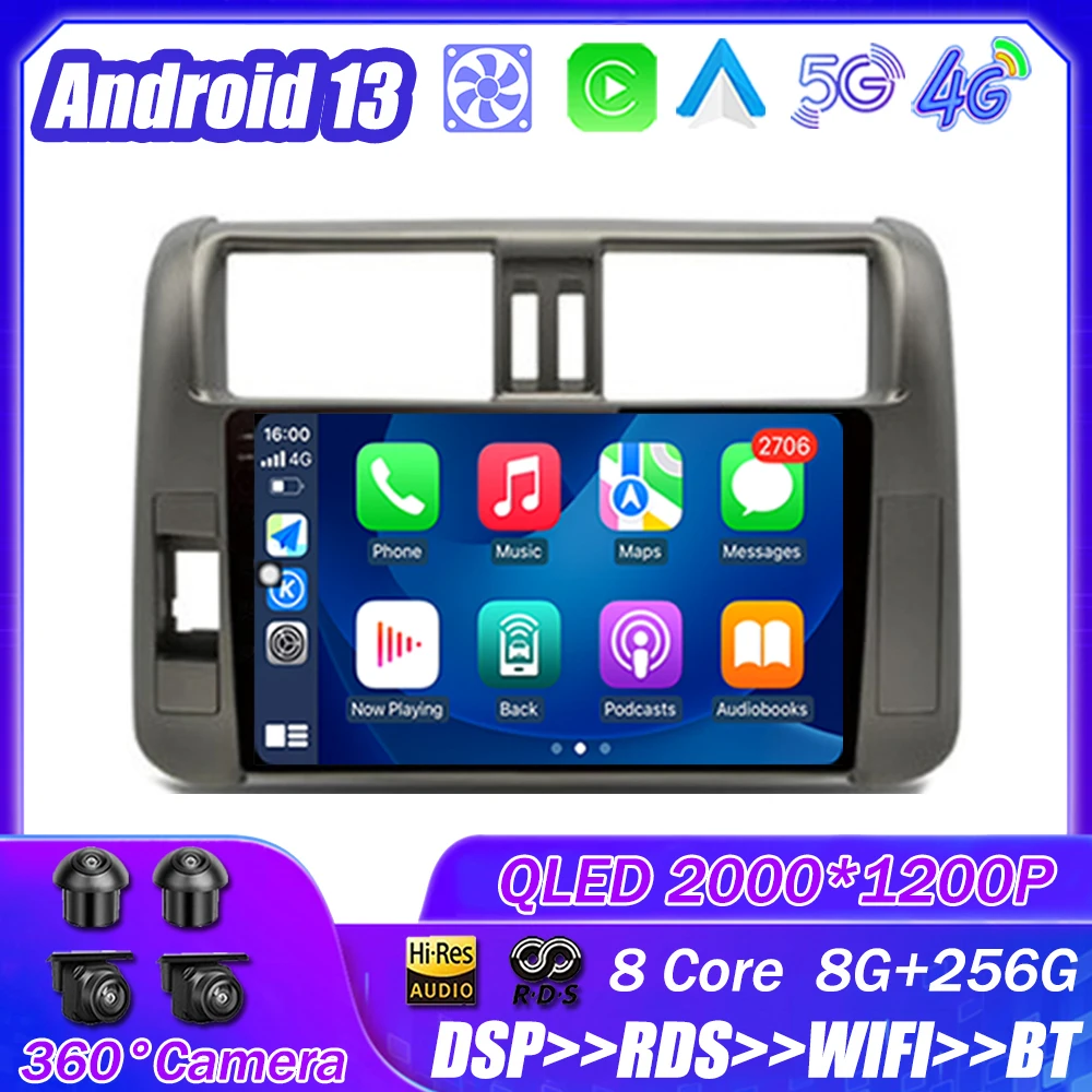 

Android 13 for Toyota Land Cruiser Prado 150 2009 - 2013 Car Radio Multimedia Player Navigation Stereo GPS Auto Head Unit