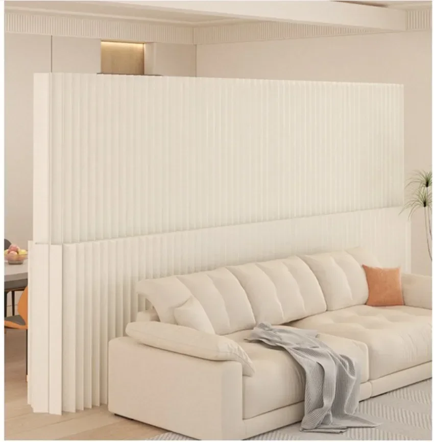 2M Customizable Home Decor White Folding Organ Paper Wall Removable Screens & Room Dividers For Office Porch Partition