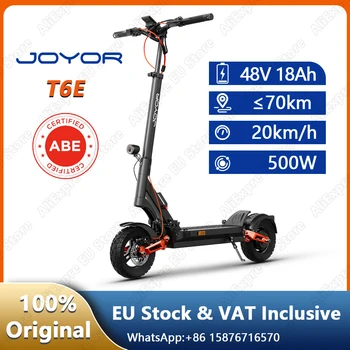 Monopattino Elettrico JOYOR T6E con Certificazione ABE, Motore da 500W, Doppio Freno a Disco, con Indicatori di Direzione Anteriori e Posteriori