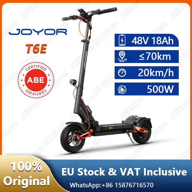 Trottinette électrique JOYOR T6E avec certification ABE, moteur 500W, double frein à disque, clignotants avant et arrière, E-Scooter 1
