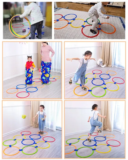 Kids Outdoor Toys Hopscotch Ring Jumping For Kids 6