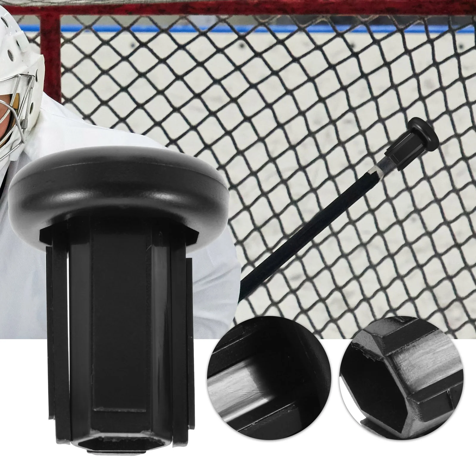 Trekking Poles Hockey Stick Tail Cover Ice Parts Abs Replaceable Covers for Tips