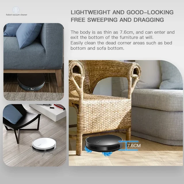 GEERLEPOL V6 Robot Vacuum Cleaner Mop Self-empty Base Vacuum Robot Floor Sweeping Smart Vacuum Cleaner Robot 3