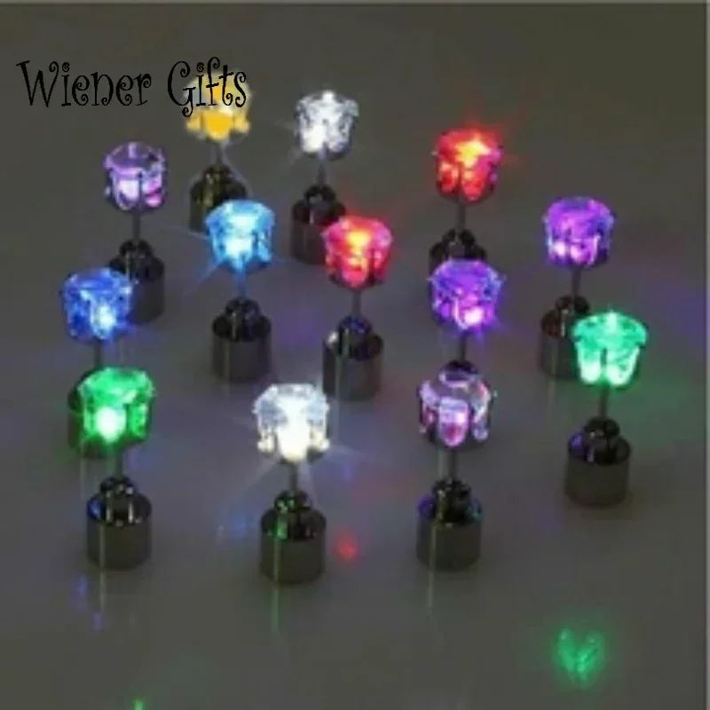 LED Earrings Light Up Bling Ear Stud Rings For Party Women