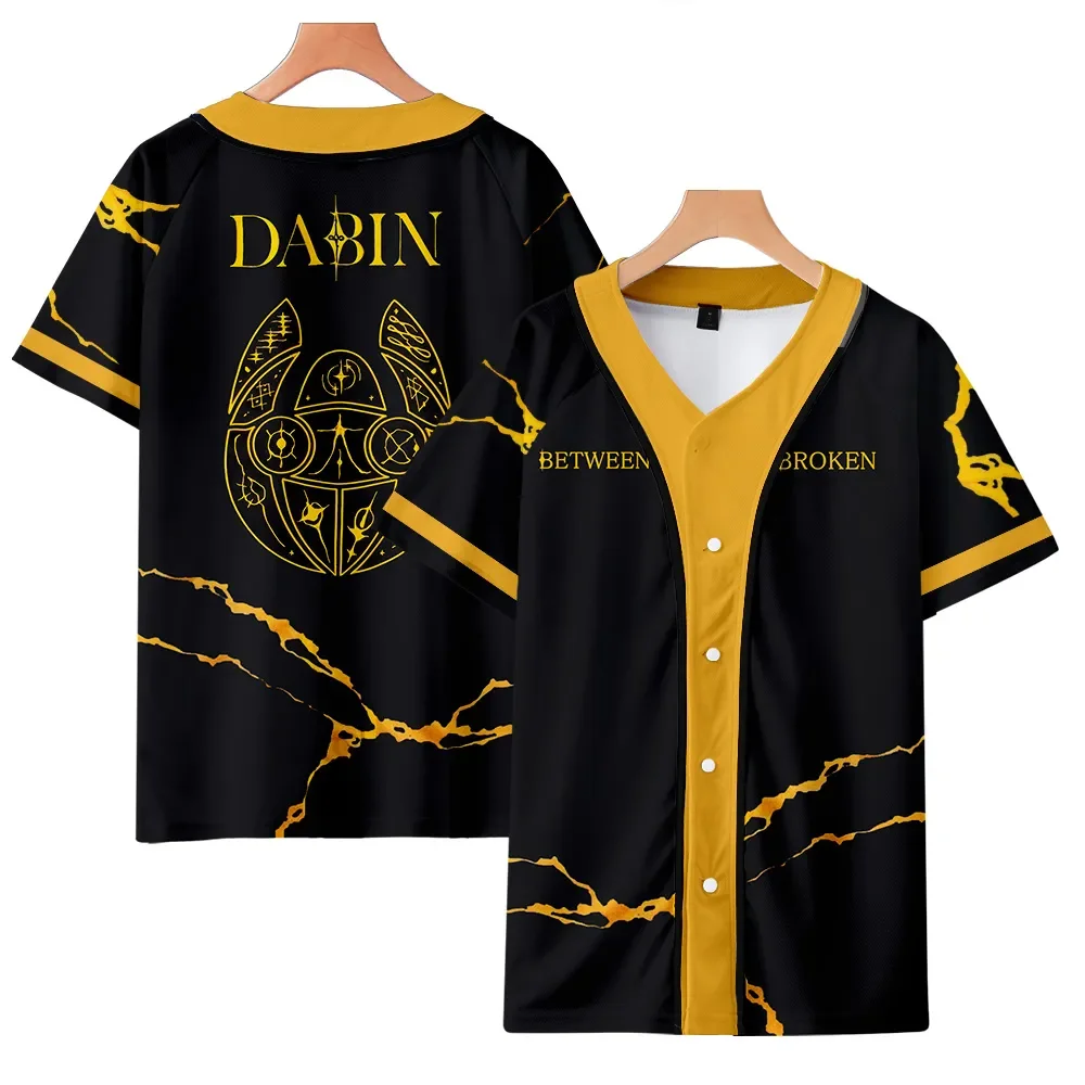 

New Dabin Merch BETWEEN BROKEN Bseball T-shirt Women Men Short Sleeve Casual Daily Baseball Jersey 3D Clothes