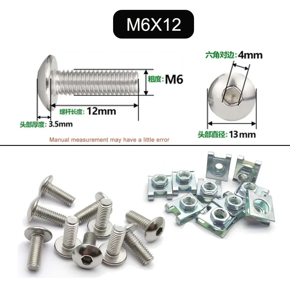 

Metal Iron Steel U Type Clips M6 M5 M4 5mm 6mm 4mm Reed Nuts Bolts Screws for Car Motorcycle Scooter ATV
