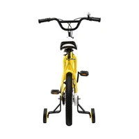 Vélo pour enfants de 16 pouces avec roues d'apprentissage, siège et guidon réglables, double frein - Acier au carbone, capacité de 132 lb 2