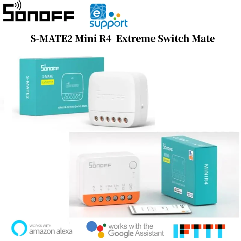Sonoff S-Mate2 Mini R4 Smart Switch Controllo Locale Extreme Switch Mate Mini Smart Switch Spport Ewelink Ifttt Alexa Google Home