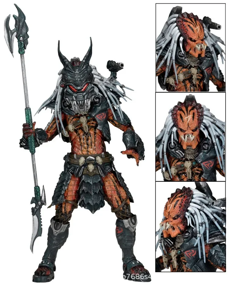 24Cm Neca Reel Toys Predator Deluxe Clan Leader Predator Movie Figurine Collbici Action Figure Toy Per Regali A Sorpresa