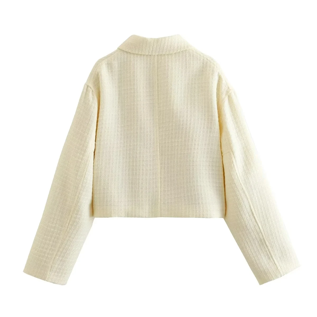 Women's Jackets rfzatrafins Coat Outwear Long Sleeve Tops Solid With Zipper Jacket Ladies Casual Cropped Coat For Women Bombers