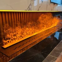 3D паровой электрический камин с управлением через приложение, умный светодиодный увлажнитель с пламенным водяным паром для спальни, гостиной, ТВ-декора — изображение 2