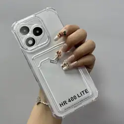 Card Slot Bag Clear Back Cover with Shockproof Design - Honor 400 Lite (Clear)