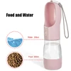 2 In 1 Pet Dog Water Bottle Cat Food Dispenser Portable Multifunctional Drinking Bowl For Small Large Dogs Travel Puppy Supplies 3