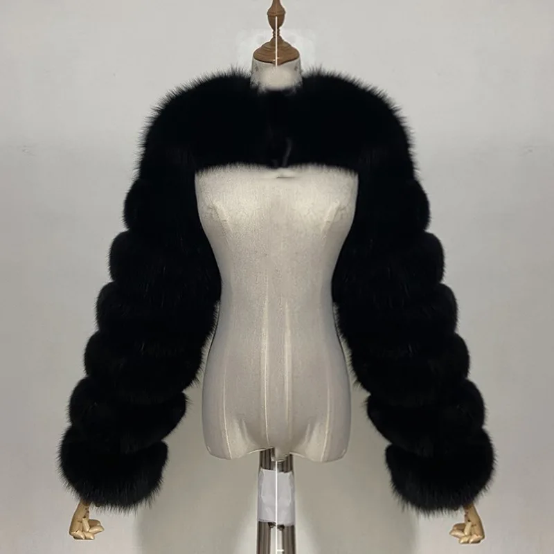 Faux Fur Coat Women's New Style Autumn and Winter New Style Ultra Short Long Sleeve Splicing Coat One Hair Wholesale