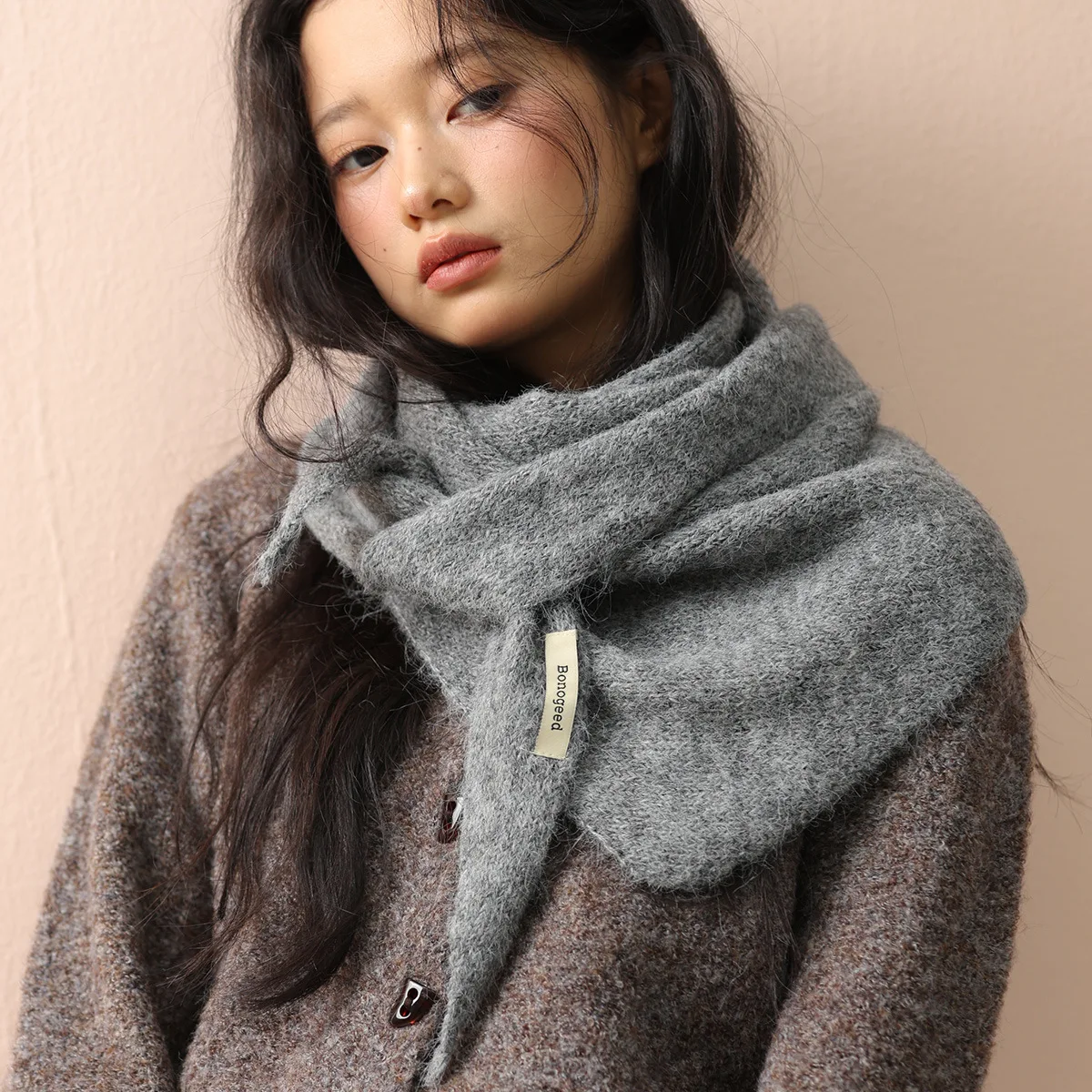 Women's Woolen Warm Scarf 100% Wool Multi-color Heat