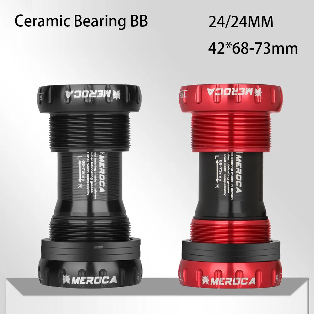 

Велосипедный Нижний Кронштейн MEROCA BB68 для горного велосипеда, голографический центральный подшипник 24/24 мм BSA 68-73 мм, детали кривошипника, керамический вал