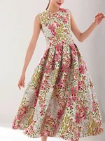 DEVCHATA Summer Elegant Jacquard Women Long Maxi Luxury Dress Floral Fashion Party Robe Femme Vintage Vestido Evening Clothing - Image 3