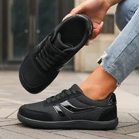 Women's Shoes Sneakers Wide Toe Barefoot Casual Wide Last Fashionable Canvas Black Flat Board Shoes Breathable Mesh Men's Shoes - Image 2