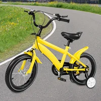 Vélo d'apprentissage pour enfants de 14 pouces, jaune soleil, design délicat et rêveur, structure robuste et réglable, compagnon de vélo sûr pour les enfants en plein air, au parc ou dans le quartier 1