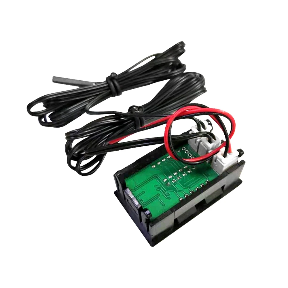 DC 12V 24V LED Dual Display Digital Thermometer Temperature Sensor Tester Dual NTC Waterproof Metal Probe 4V-28V For Car Digital thermometer Temperature sensor