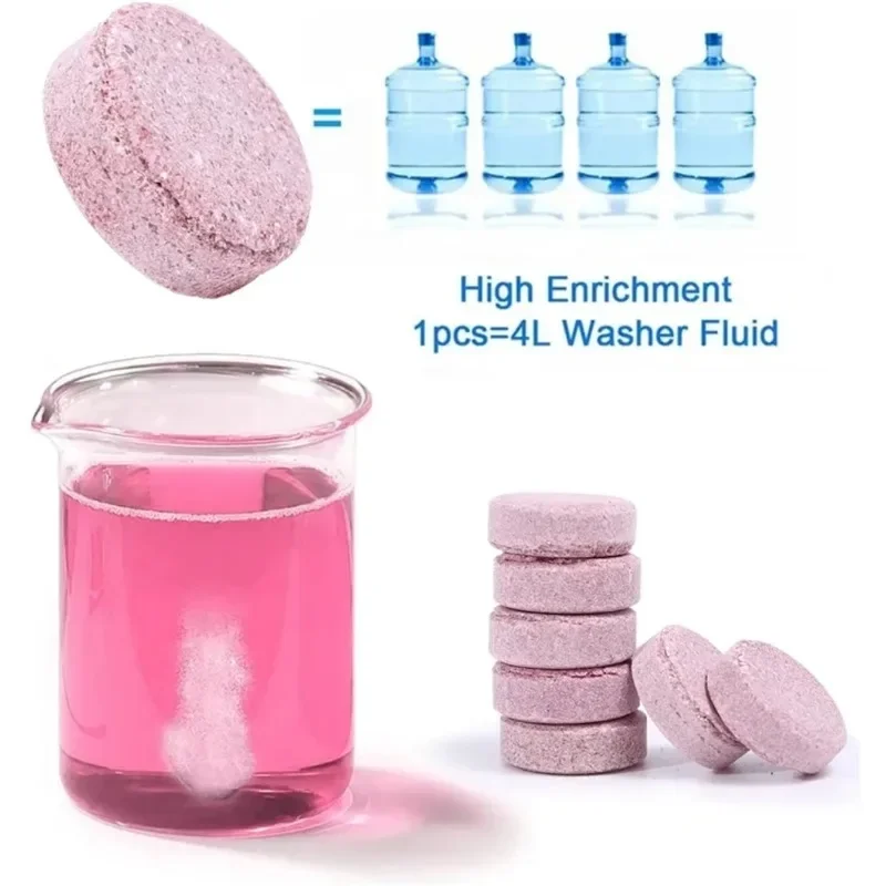 Windshield Washer Tablet Car Concentrated Effervescent Fluid Wiper Glass Solid Cleaning Tablets Window