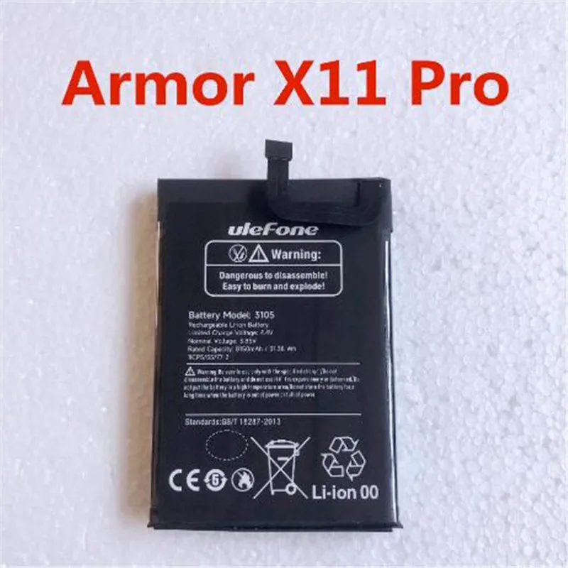 

В наличии 2023 Дата производства для Ulefone X11 Pro Аккумулятор 8150 мАч длительное время ожидания для батареи Ulefone 3105