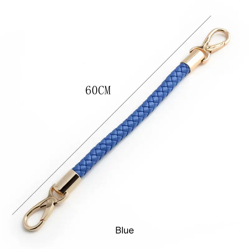 30-45-60 cm Colorful PU Leather Bag Handle Colored Replaceable Leather Shoulder Strap Handbag Weave PU Metal Buckle Accessories