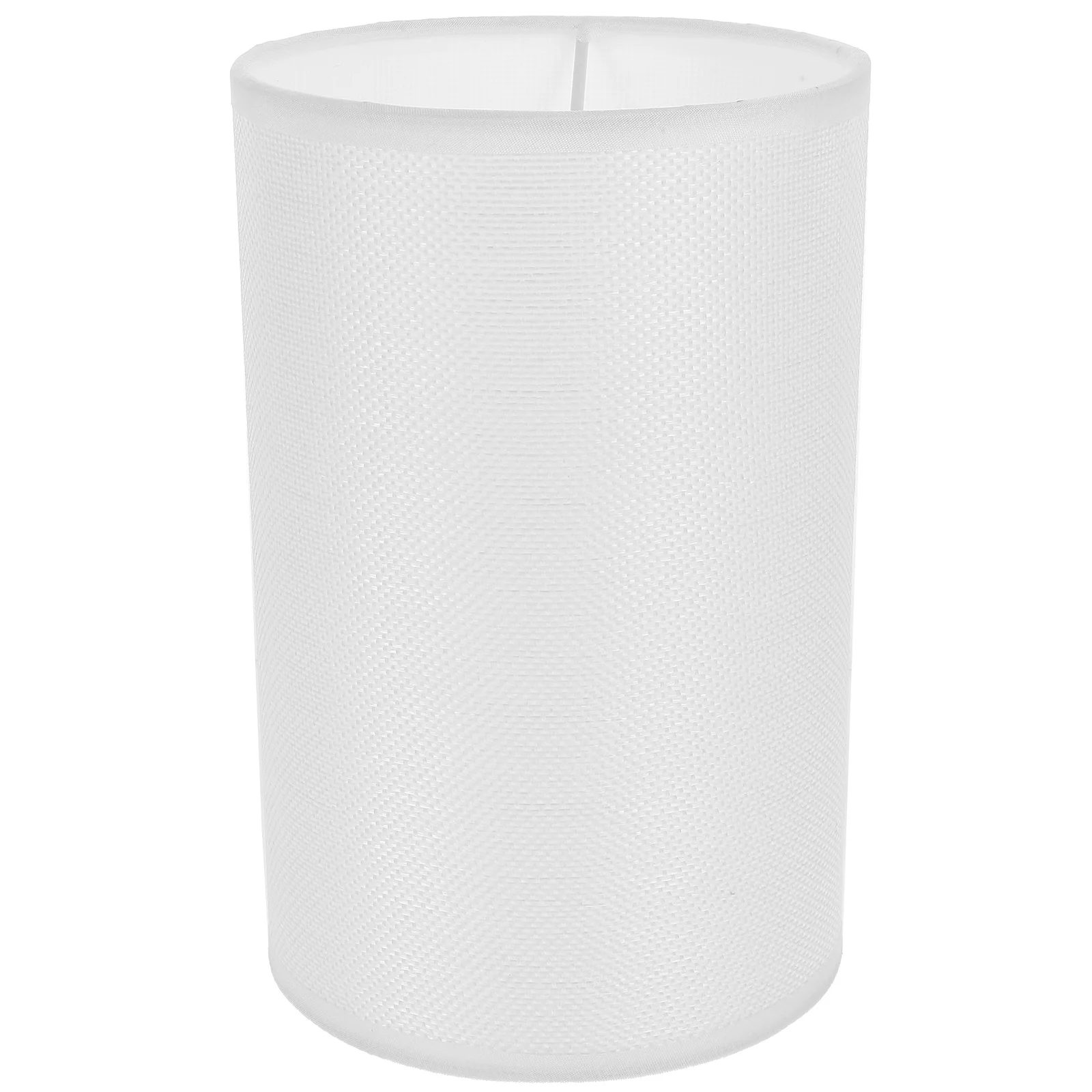 

Vintage Cylinder Lamp Shade White Fabric Drum Lampshade E27 Light Cover Modern Home Bedroom Living Room Decoration