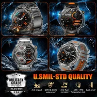 Nouvelle Montre Connectée TANK 2026 de 1,7 pouces, Durabilité Militaire, Batterie 1400 mAh, Appel HD, Étanchéité 10 ATM, Lampe Torche, Montre Sport pour Hommes 6