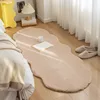 Imitation Rabbit Fur Carpet For Home Decor Warm Plush Sofa Cushion Imitation Fur Children's Bedroom Bedside Foot Mat Beige Gray 3
