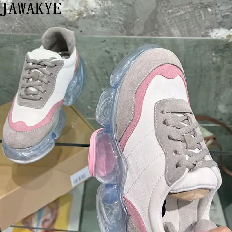 

Zapatos de mujer Tenis Femenino Clear Sole Women's Mesh Sneakers Color Blocking Casual Flats Slip-on Lazy Loafers Shoes