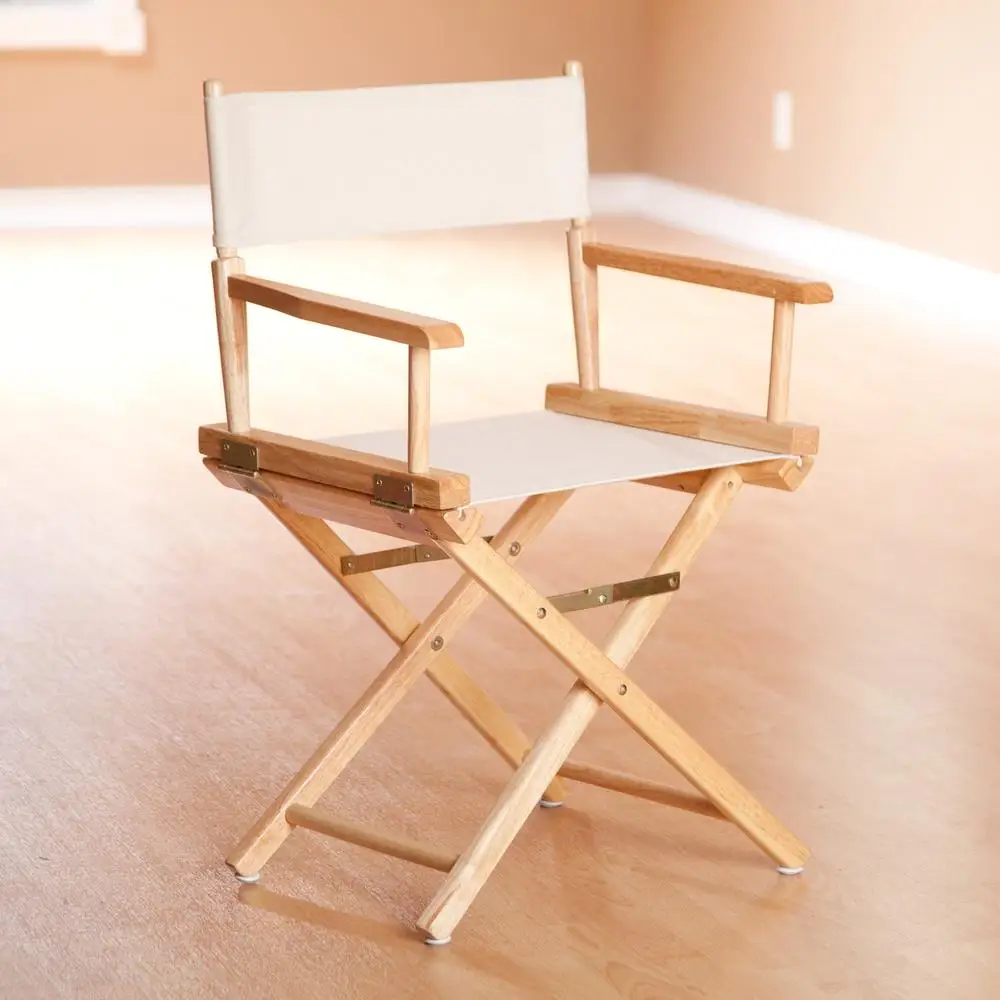 Folding Director Chair Durable Solid Wood Portable Design Perfect Trade Shows Outdoor Events Home Use 6