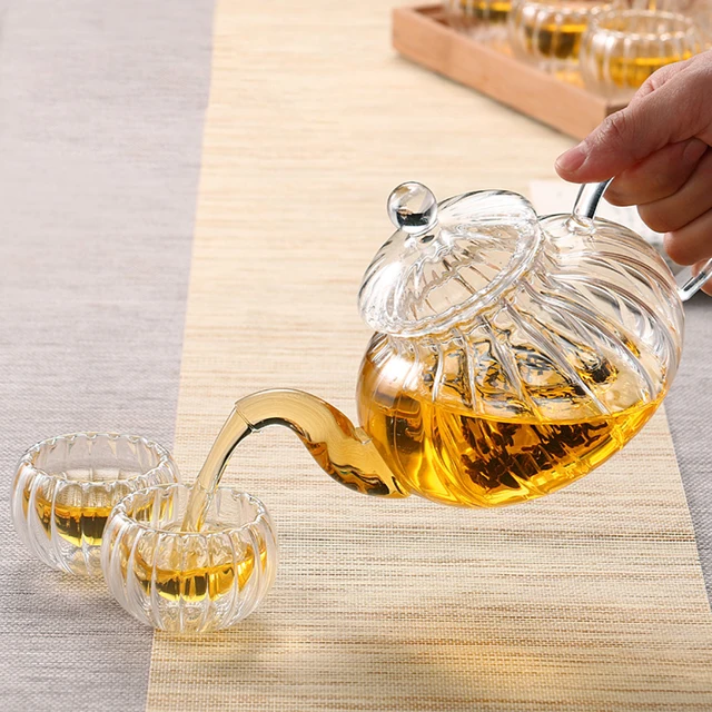 Théière en verre carrée tasse de bouteille résistant à la chaleur avec  infuseur parfait pour le thé et le café -(450ml) : : Cuisine et  Maison
