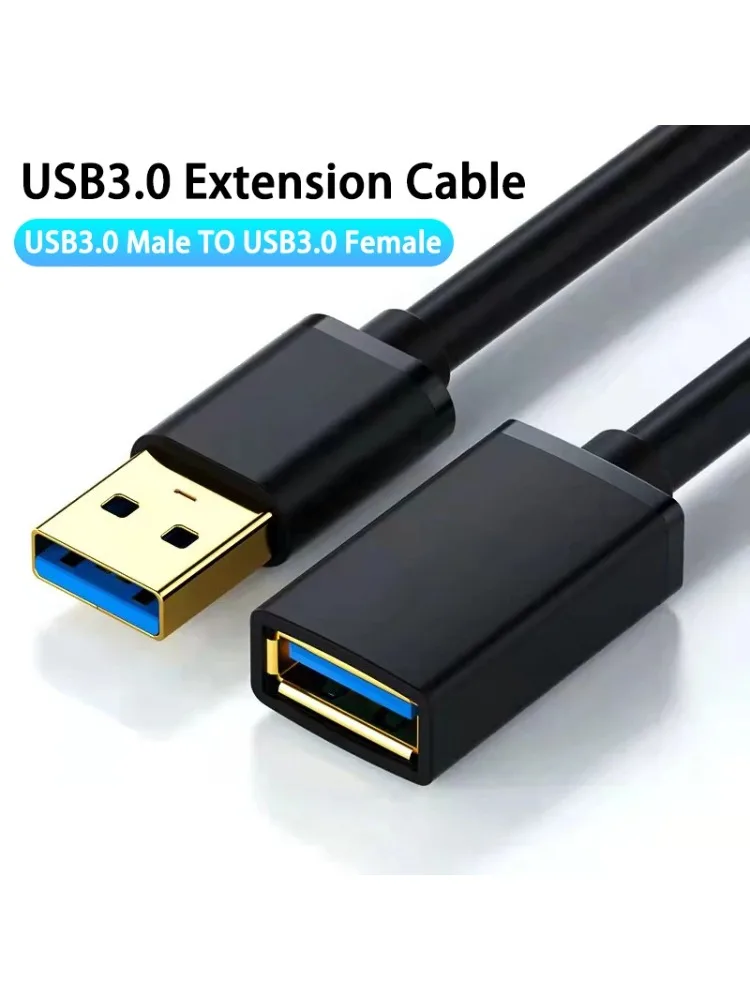 High-Speed USB 3.0 Extension Cable - Durable Data Transfer and Charging Cord