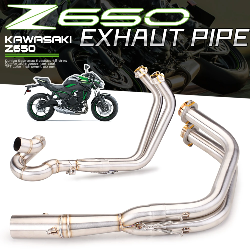 

For Kawasaki Ninja 650 Z650 2017 Motorcycle Exhaust Escape Modified Muffler Front Middle Connection Link Pipe