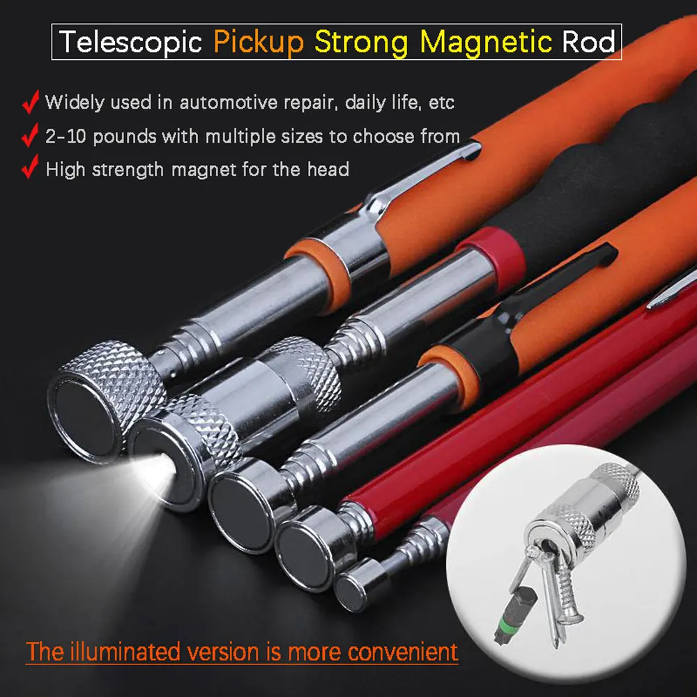 

Mini Portable Telescopic Magnetic Magnet Pen Handy Tool Capacity For Picking Up Nut Bolt Extendable Pickup Rod Stick