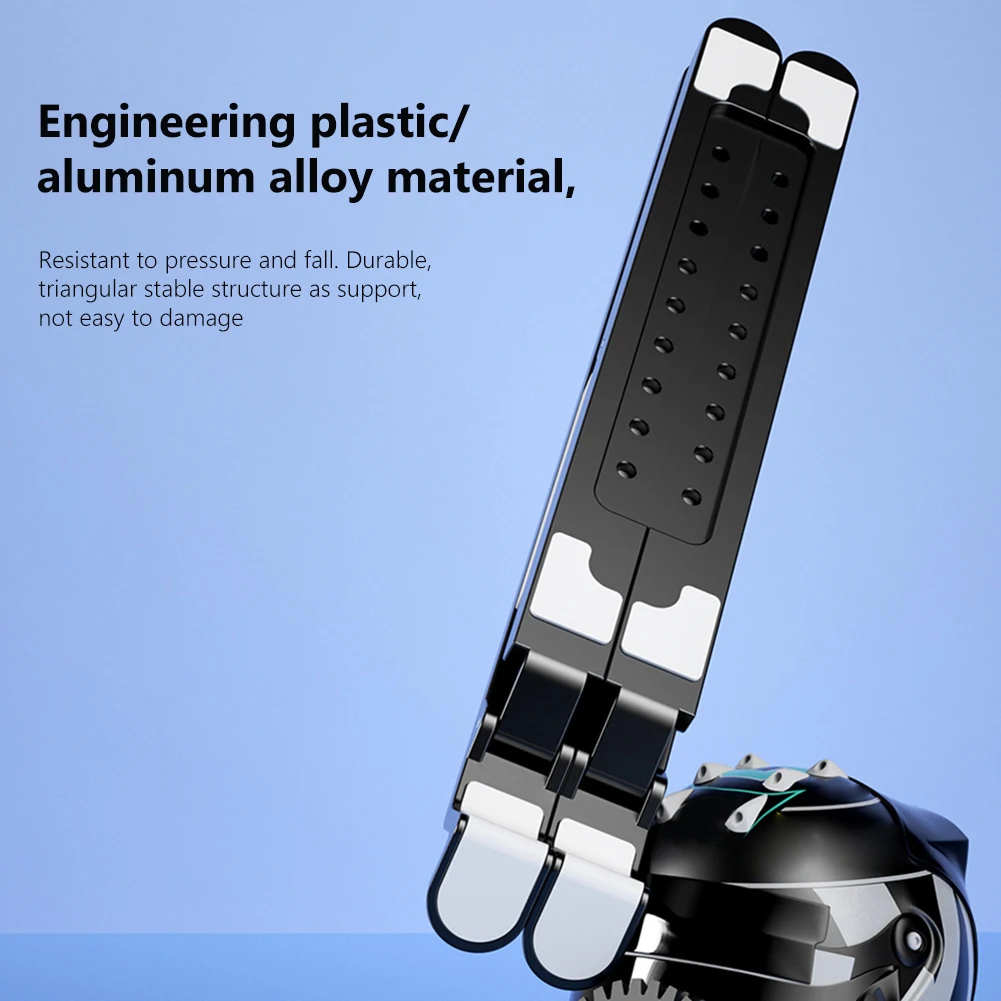 2/4팬 접이식 노트북 쿨링 팬 RGB 무소음 게이밍 노트북 쿨러 팬 7단 높이 조절 가능 11-17.3인치 노트북용 노트북 거치대